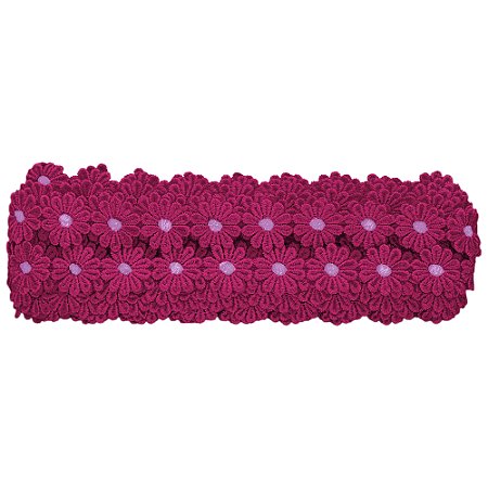 Renda Guipir Chl-557 Cor 312 Pink 25mm Com 13.70  Metros Nybc