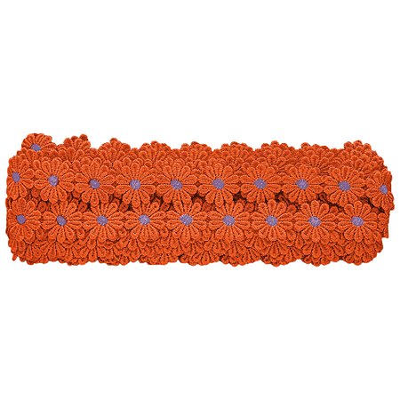 Renda Guipir Chl-557 Cor 523 Laranja 25mm Com 13.70  Metros Nybc