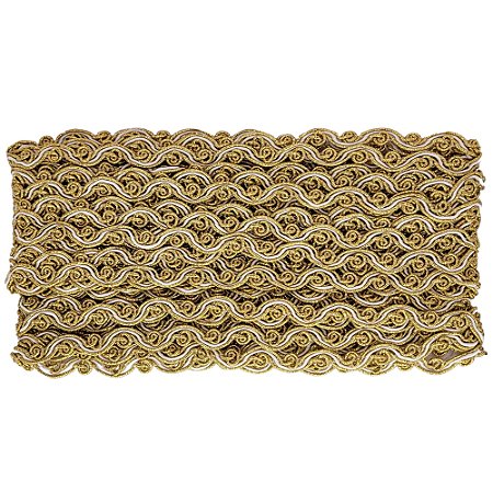 Galão 120 Dourado Com Creme 10mm Com 20 Metros Nybc