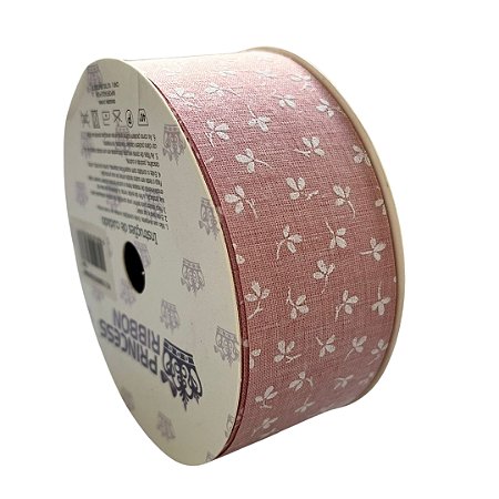 Fita Trabalhada 38mm Rose RO 152993 Com 10 Metros Princess