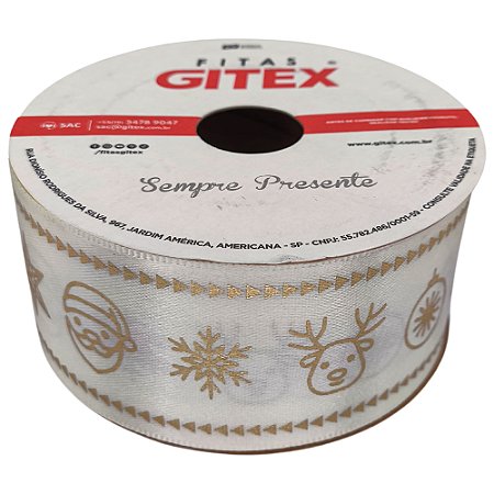Fita Cetim 1500/9 Natalina 38mm Cor 1611 Com 10 Metros Gitex