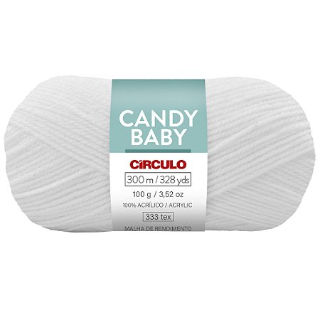 Fio Candy Baby 100% Acrílico Cor 0010 Com 300 Metros Círculo