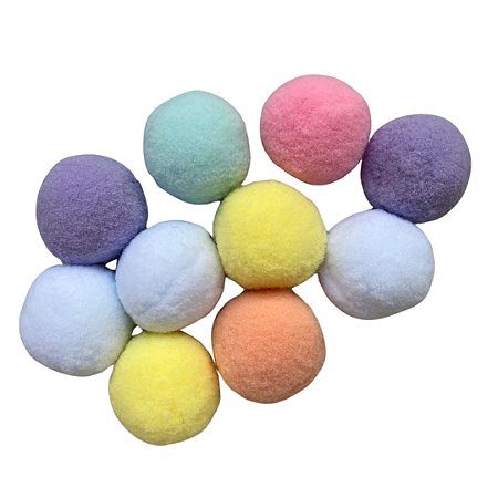 Pompom 40mm Pasteis Com 10 unidades NYBC