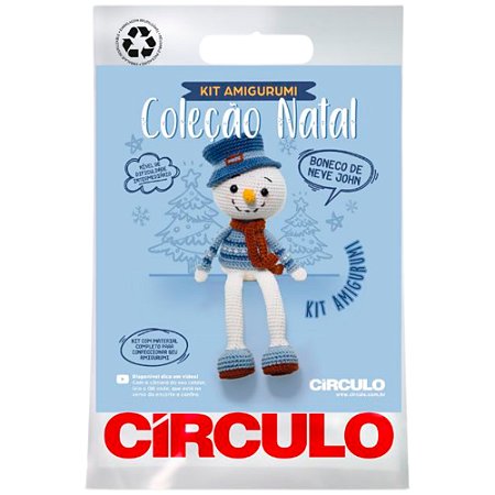 Kit Amigurumi Natal Boneco De Neve 2024 Cor 004 Círculo