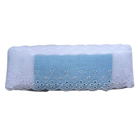 Bordado Ingles Branco 7.5cm Ctb-148 Com 13.70 metros Nybc