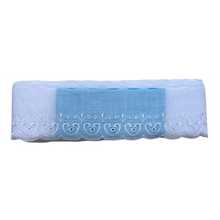 Bordado Ingles Branco 7.5cm Ctb-147 Com 13.70 metros Nybc