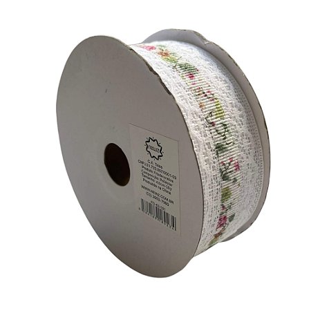 Fita De Juta Decorativa 40mm FTJ-63 Cor 101 Com 9,14 Metros News