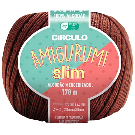 Linha Amigurumi Slim Cor 7569 Brigadeiro Com 178 Metros Círculo