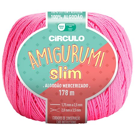 Linha Amigurumi Slim Cor 3182 Pitaya Com 178 Metros Círculo