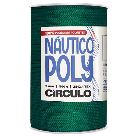 Fio Náutico Poly 5mm Cor 5363 Esmeralda Com 182 Metros Círculo