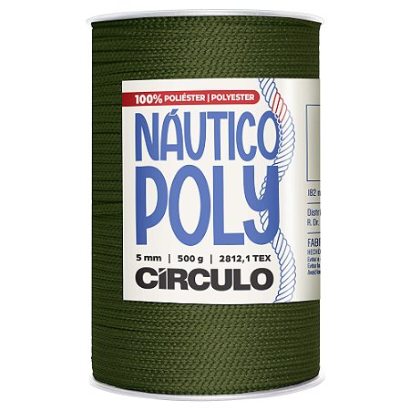 Fio Náutico Poly 5mm Cor 5368 Militar Com 182 Metros Círculo