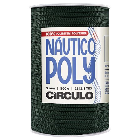 Fio Náutico Poly 5mm Cor 5398 Musgo Com 182 Metros Círculo