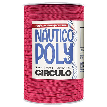 Fio Náutico Poly 5mm Cor 6185 Pink Com 182 Metros Círculo