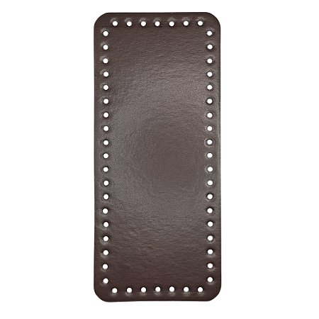 Base de Couro Para Bolsa Retangular Cor Café 32cm x 14cm Sanding