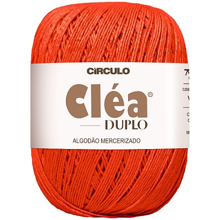Linha Cléa Duplo Cor 4021 Tangerina Tango 150g Com 508 Metros Círculo