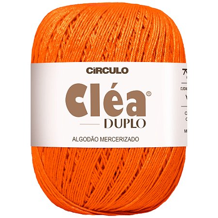 Linha Cléa Duplo Cor 4445 Tangerina 150g Com 508 Metros Círculo