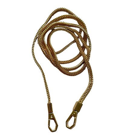 Alça de Bolsa Corrente Dourada 120cm Com Mosquetão RO 152386 Sanding