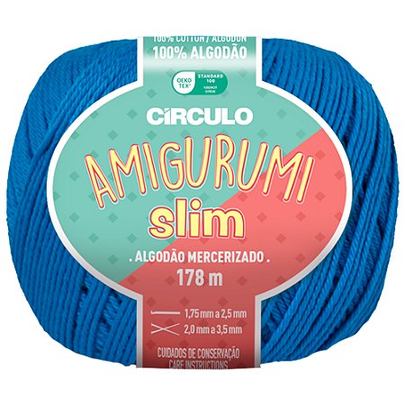 Linha Amigurumi Slim Cor 2618 Planeta Com 178 Metros Círculo