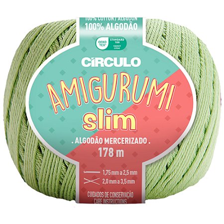 Linha Amigurumi Slim Cor 5741 Periquito Com 178 Metros Círculo