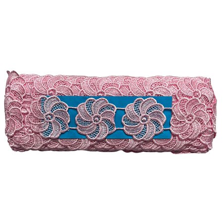 Renda Guipir CHL 440 Rosa Bebê 45mm Com 13.70 Metros NYBC
