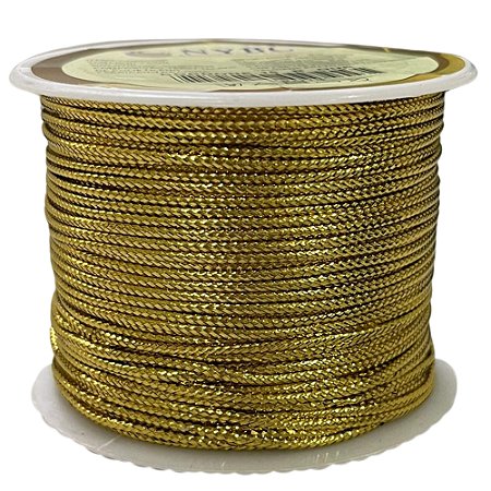Cordonê Metalizado 15mm Dourado Com 50 Metros NYBC