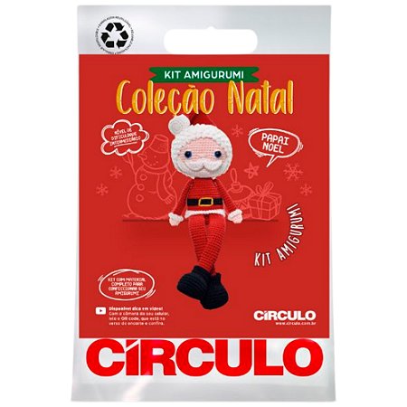 Kit Amigurumi Natal Papai Noel 2024 Cor 001 Círculo
