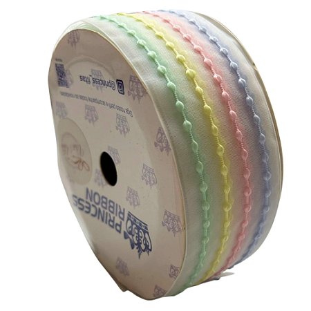 Fita Voal Trabalhada 38mm Cor 3 RO153548 Com 10 Metros Princess