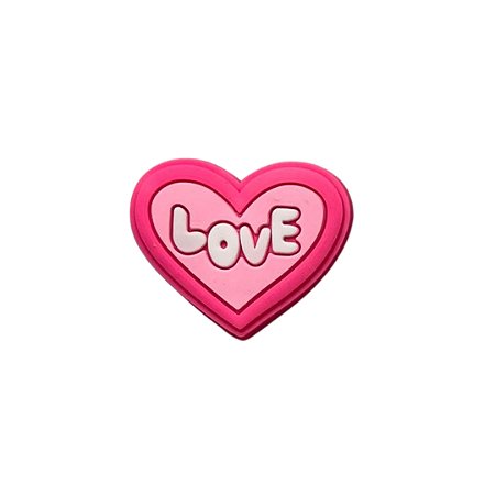 Aplique de Silicone Coração Love 30mm x 25mm AS-196 Newz