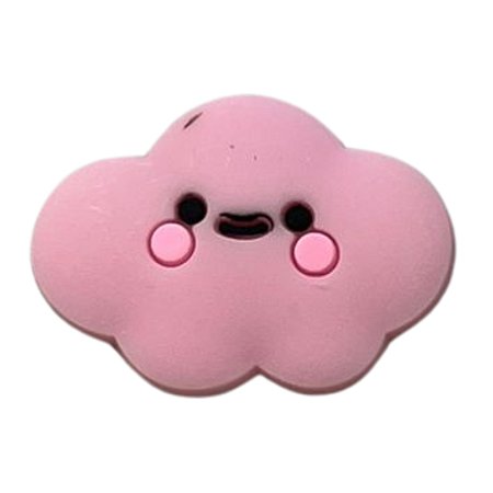 Aplique de Silicone Nuvem Rosa 23mm x 30mm AS-146 Newz