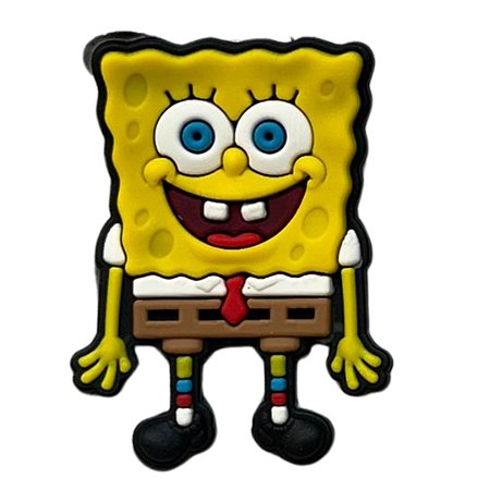 Aplique Emborrachado Bob Esponja 30mm x 45mm Sanding