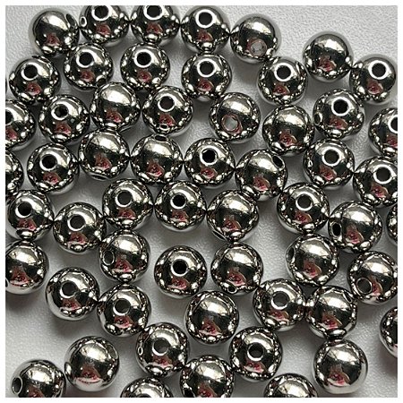 Pérola Metalizada Cor Níquel 8mm com 100g Gramas NYBC