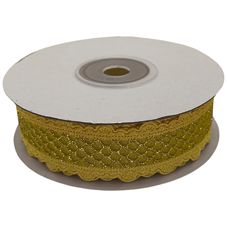 Fita Decorativa 25mm Cor Ouro FTD-10 Com 9,14 Metros Newz
