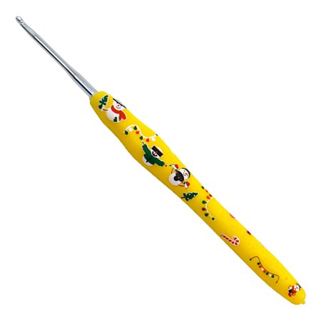 Agulha de Crochê Soft Natal Cabo Emborrachado 2,5mm Círculo