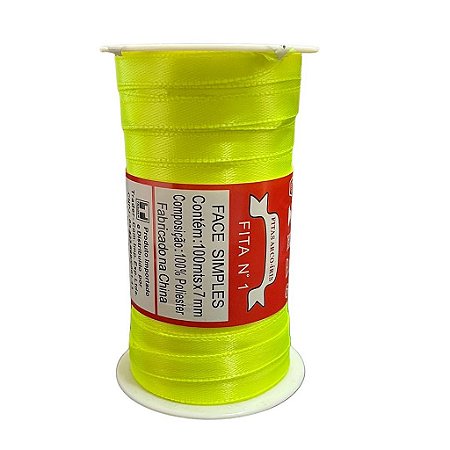Fita poliéster 7mm Verde Neon c/100 metros Trader