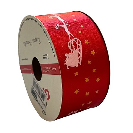Fita Cetim 9250/9 Natalina 38mm Cor 1412 Com 10 Metros Gitex