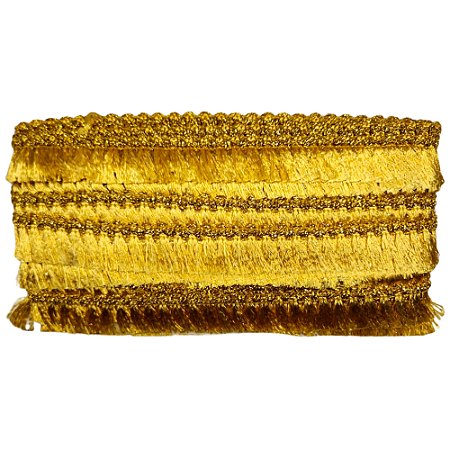 Galão Metalizado de Carnaval 22mm Ouro Com 20 Metros Nybc