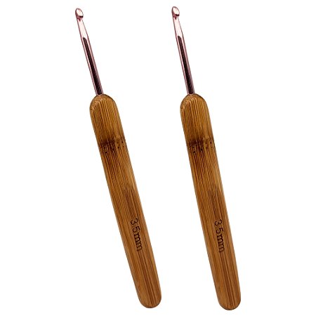 Agulha de Crochê Com Cabo de Bambu 3.5mm Nybc