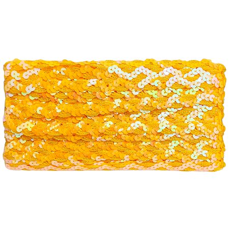 Galão Metalizado 15mm Amarelo Cor 106 Ref 181 com 20 Metros NYBC