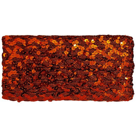 Galão Metalizado 15mm Laranja Cor 523 Ref 181 com 20 Metros NYBC