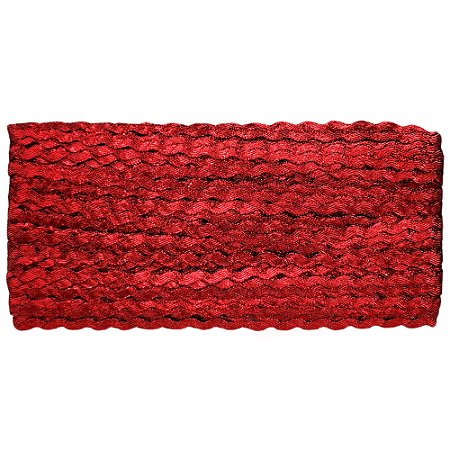 Sianinha Metalizada Vermelho 6mm Com 50 Metros NYBC