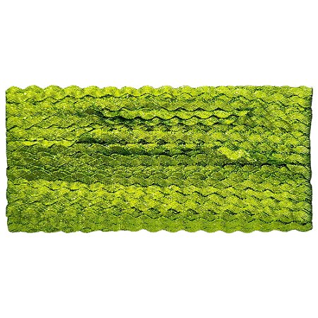 Sianinha Metalizada Verde Pistachê 6mm Com 50 Metros NYBC
