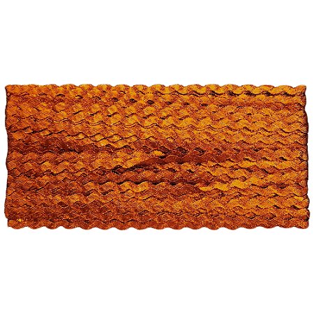 Sianinha Metalizada Laranja 6mm Com 50 Metros NYBC