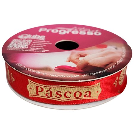Fita de Cetim Páscoa 15mm Cor 499 ECF 003H Com 10 Metros Progresso