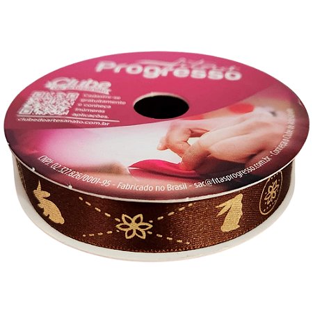 Fita de Cetim Páscoa 15mm Cor 502 ECF 003H Com 10 Metros Progresso