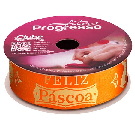 Fita de Cetim Páscoa 22mm Cor 1048 ECF 005H Com 10 Metros Progresso