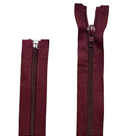 Ziper Nylon Destacável 25cm Cor 173 Marsala Com 10 Unidades Makro
