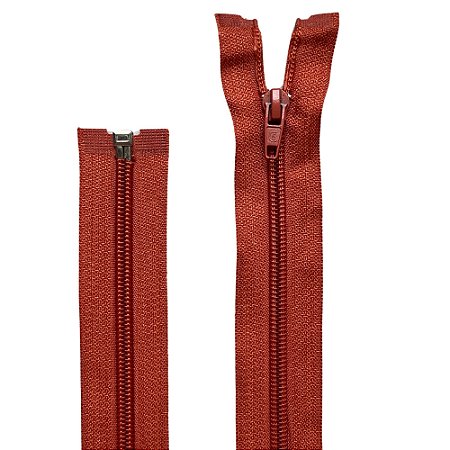 Ziper Nylon Destacável 25cm Cor 276 Ocre Com 10 Unidades Makro