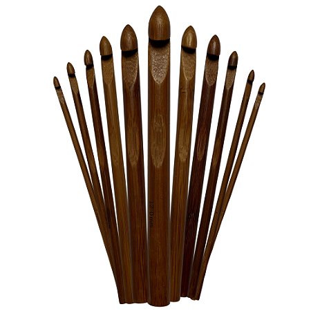 Kit Agulha Barbante Com 12 Tamanhos 100% Bambu Nybc