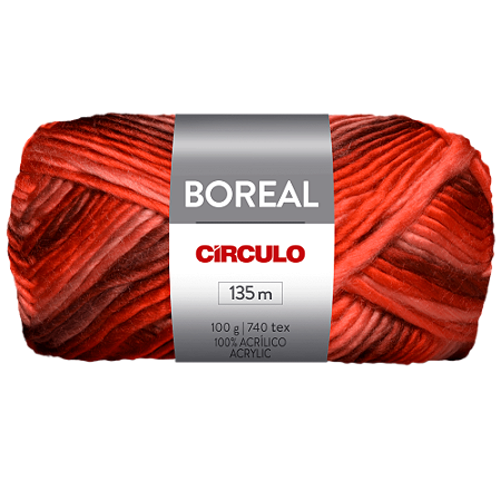 Fio Lã Boreal  100g Cor 9847 Com 135 Metros Círculo