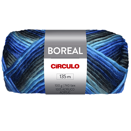 Fio Lã Boreal  100g Cor 9556 Com 135 Metros Círculo